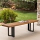 preview thumbnail 1 of 9, Verona Outdoor Light-Weight Concrete Dining Bench by Christopher Knight Home
