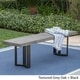 preview thumbnail 3 of 9, Verona Outdoor Light-Weight Concrete Dining Bench by Christopher Knight Home Grey