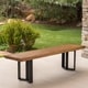 preview thumbnail 4 of 9, Verona Outdoor Light-Weight Concrete Dining Bench by Christopher Knight Home