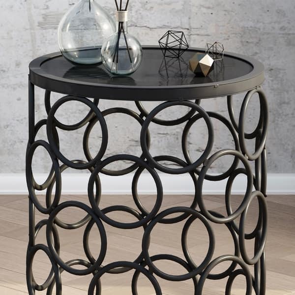 Shop Elm Outdoor 16 Inch Ceramic Tile Side Table By Christopher Knight Home Overstock 20658322