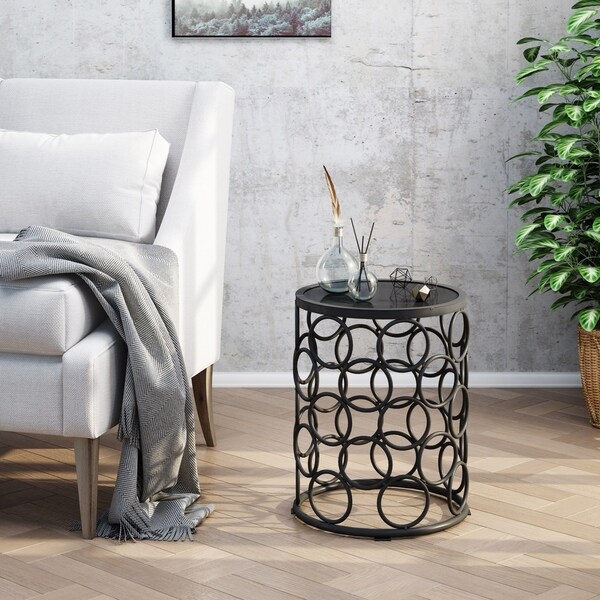 Elm Outdoor 16 Inch Ceramic Tile Side Table By Christopher Elm Outdoor 16 Inch Ceramic Tile Side Table By Christopher Knight Home