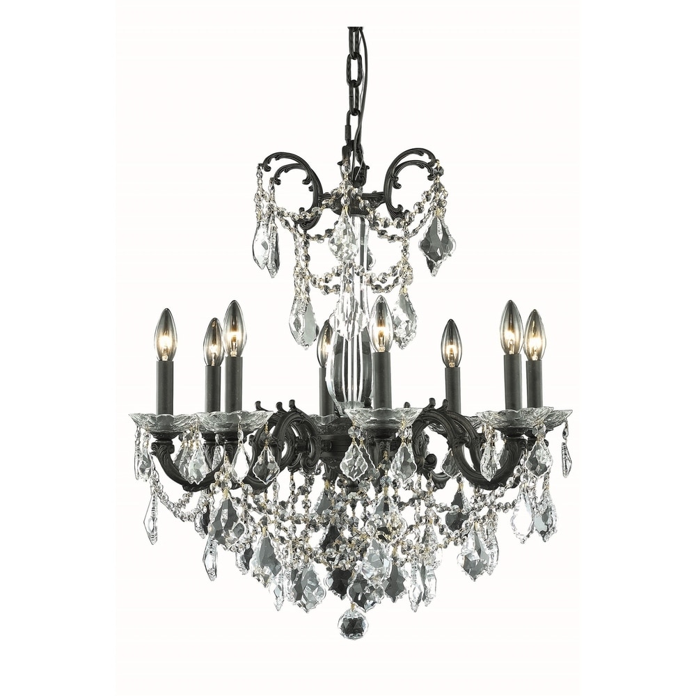 New Legend Lighting Chrome 4 Light Round Crystal Chandelier Pendant Ceiling Fixture New Legend Lighting Chrome 4 Light Round Crystal Chandelier Pendant Ceiling Fixture