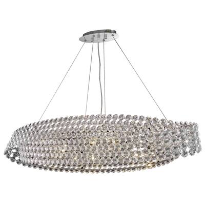 Fleur Illumination Colloection Chandelier L:46 in W:12in H:12in Lt:10 Chrome Finish - elegant cut crystals