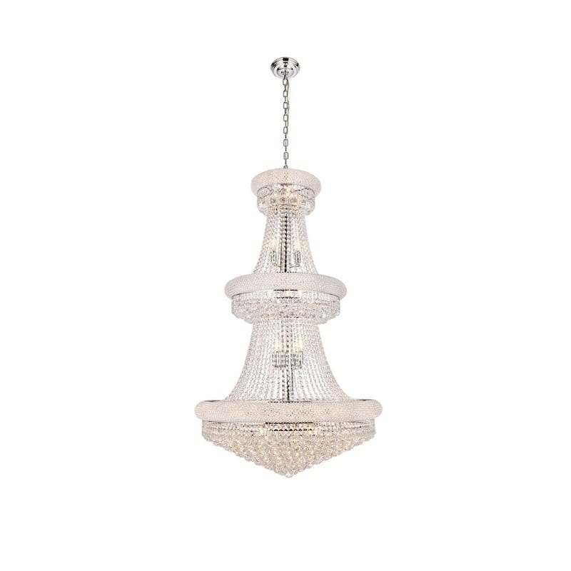Fleur Illumination 32 light Chrome Chandelier - Chrome/royal cut crystals