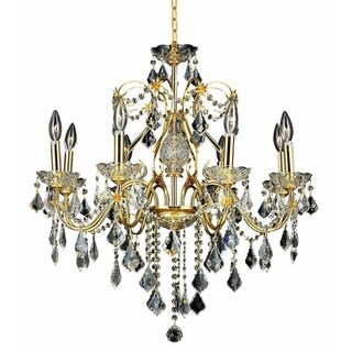 Fleur Illumination 8 light Gold Chandelier (swarovski elements crystals/Gold) - Chandeliers For Bedrooms by Overstock.com