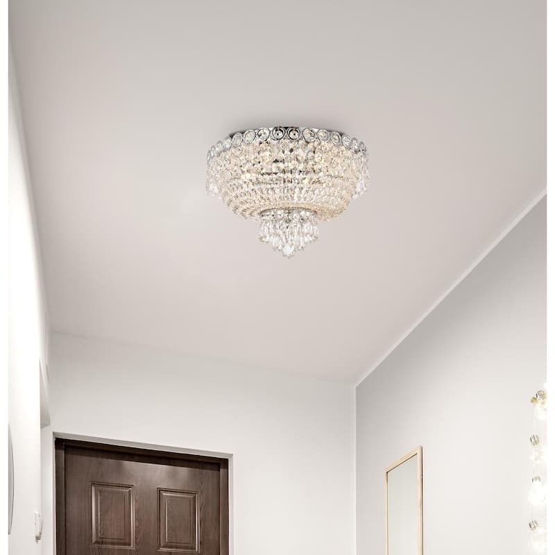 Fleur Illumination 4 light Chrome Flush Mount