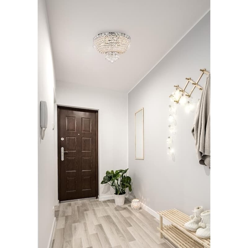 Fleur Illumination 4 light Chrome Flush Mount