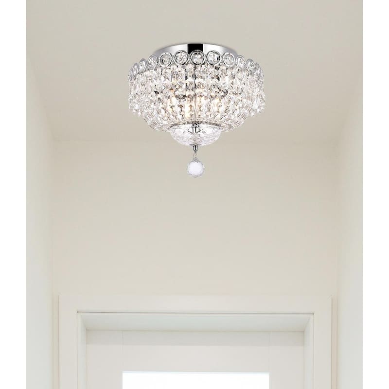 Fleur Illumination 4 light Chrome Flush Mount