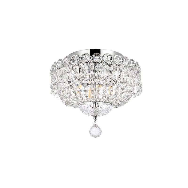Fleur Illumination 4 light Chrome Flush Mount