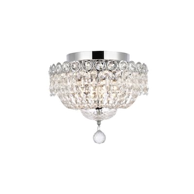 Fleur Illumination 4 light Chrome Flush Mount