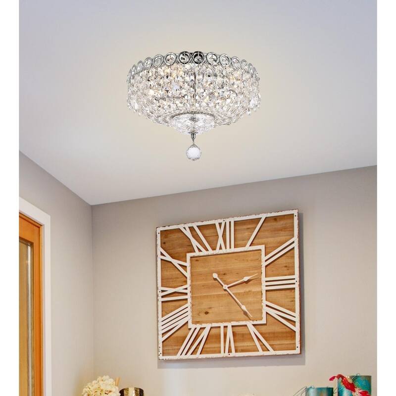 Fleur Illumination 4 light Chrome Flush Mount