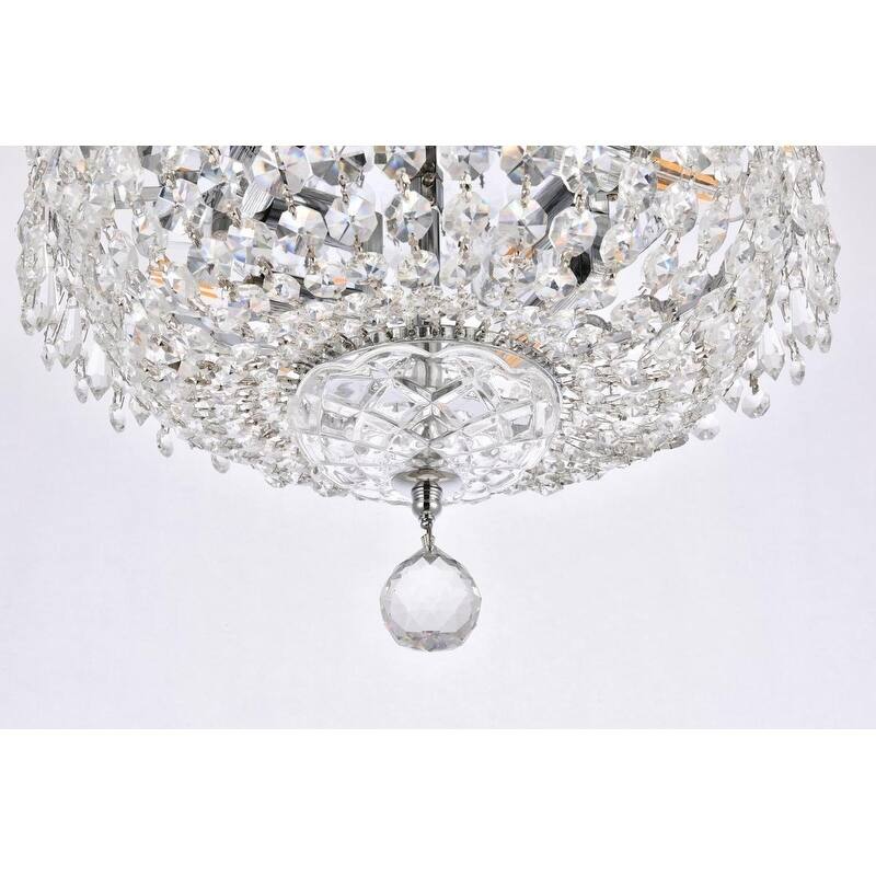 Fleur Illumination 4 light Chrome Flush Mount