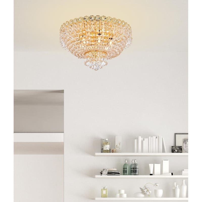 Fleur Illumination 6 light Gold Flush Mount