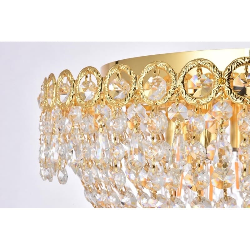 Fleur Illumination 6 light Gold Flush Mount