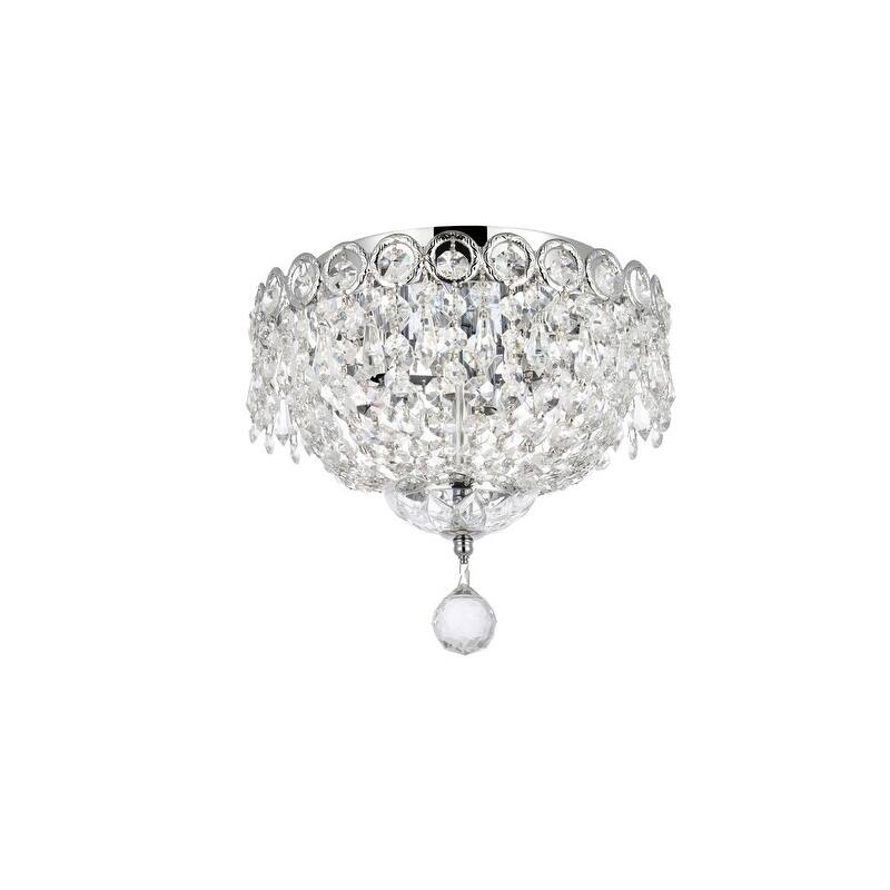 Fleur Illumination 3 light Chrome Flush Mount