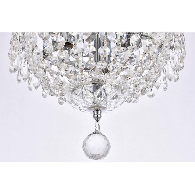 Fleur Illumination 3 light Chrome Flush Mount