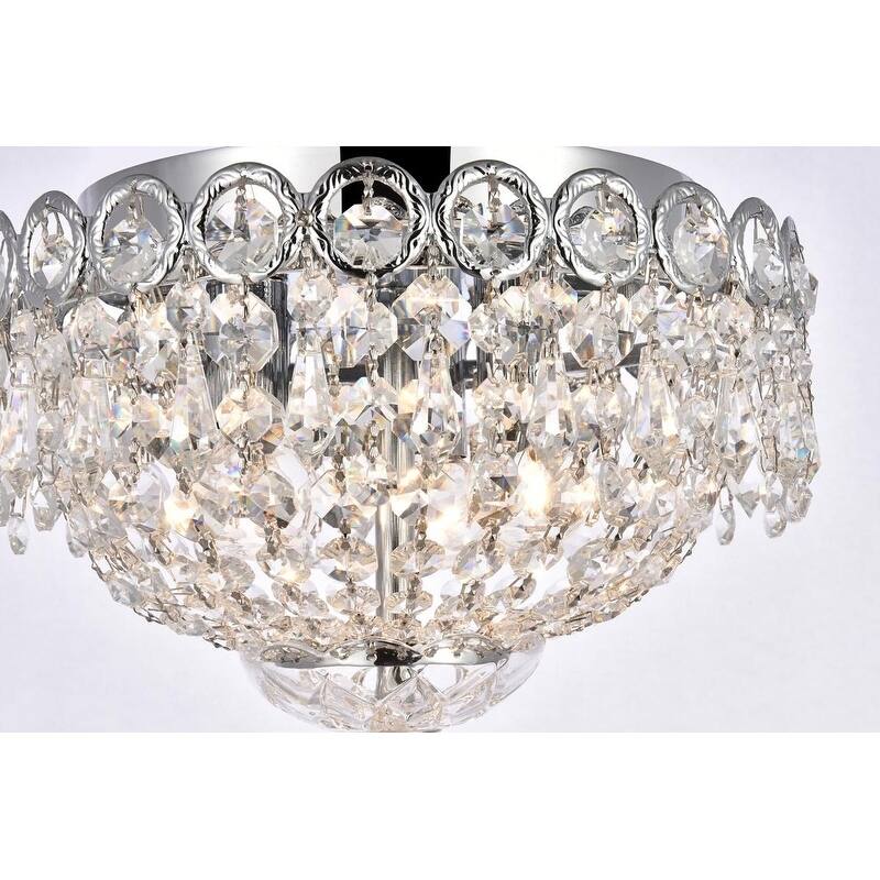 Fleur Illumination 3 light Chrome Flush Mount