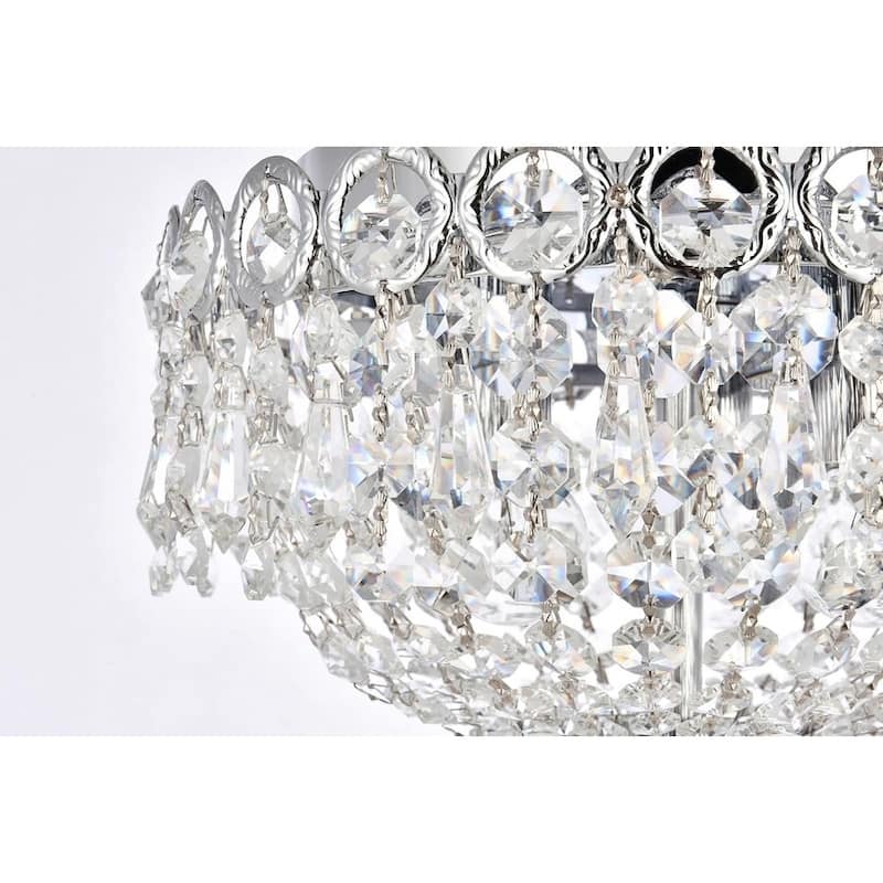 Fleur Illumination 3 light Chrome Flush Mount