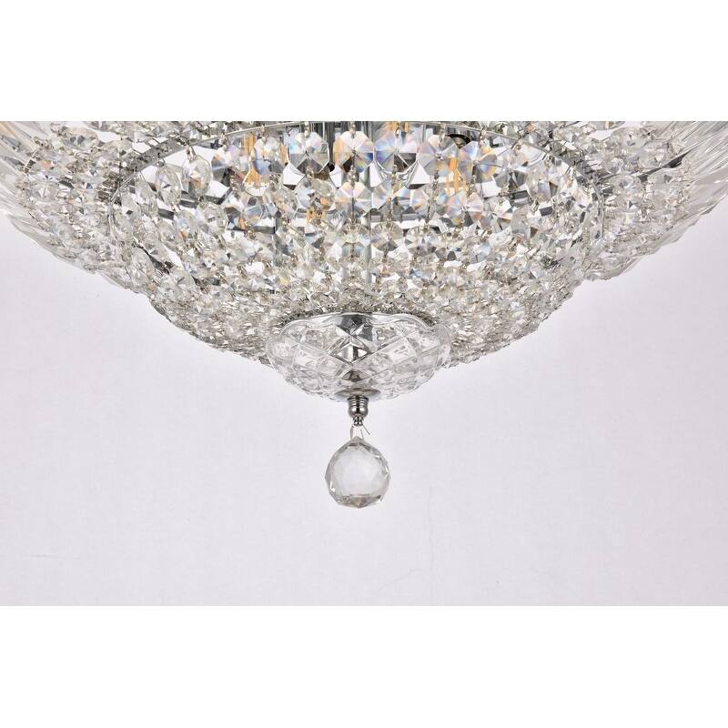 Fleur Illumination 12 light Chrome Flush Mount