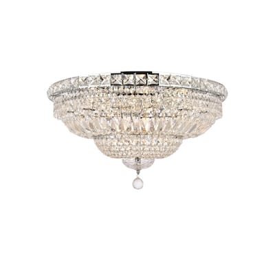 Fleur Illumination 12 light Chrome Flush Mount