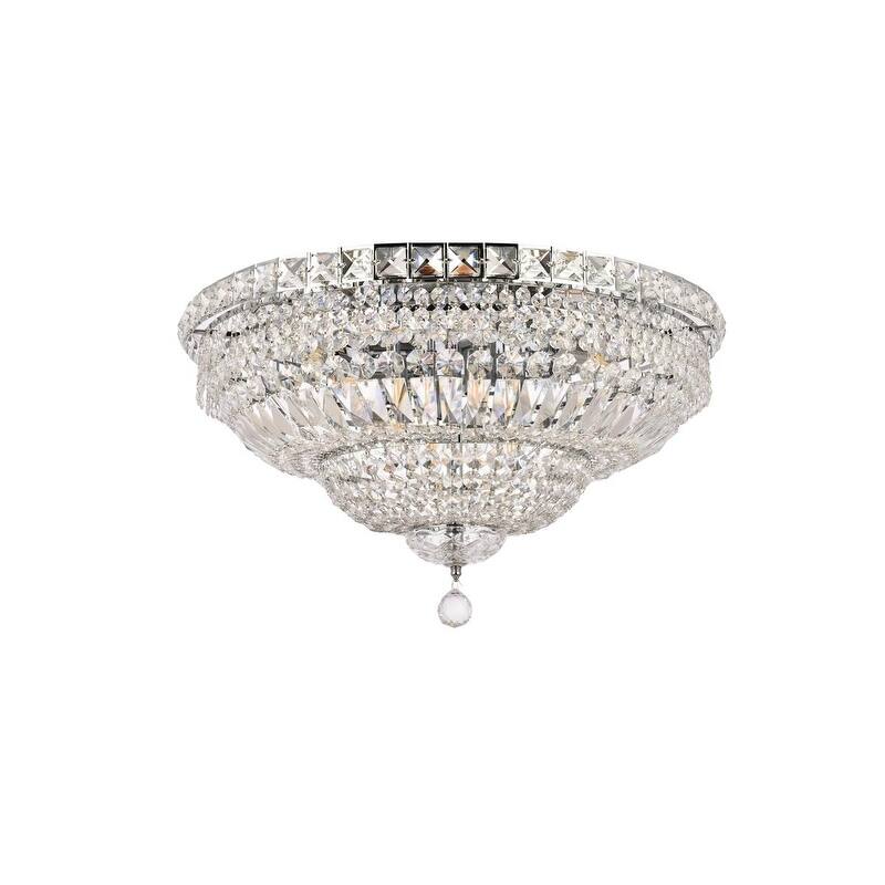 Fleur Illumination 12 light Chrome Flush Mount