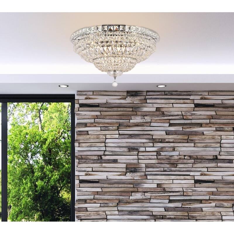 Fleur Illumination 12 light Chrome Flush Mount