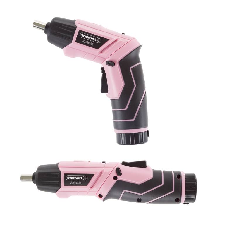Pivoting Screwdriver 45 Pc. Set-Pivoting Cordless Power Tool with Rechargeable 3.6V Lithium Battery by Stalwart