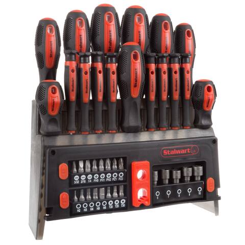 39 Piece Screwdriver and Bit Set with Magnetic Tips- by Stalwart