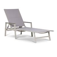 Positano Grey Sling Patio Chaise Lounge