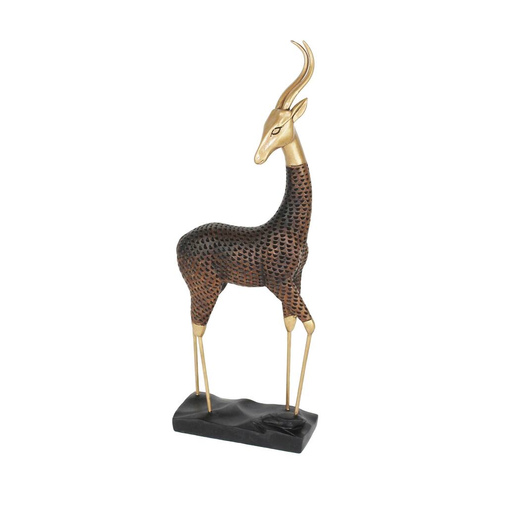 Sagebrook Home POLYRESIN GAZELLE FIGURINE, BROWN
