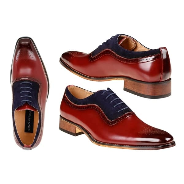 Gino Vitale Men's Lace Up Medallion Toe Dress Shoes (As Is Item) - Bed Bath  & Beyond - 31295258