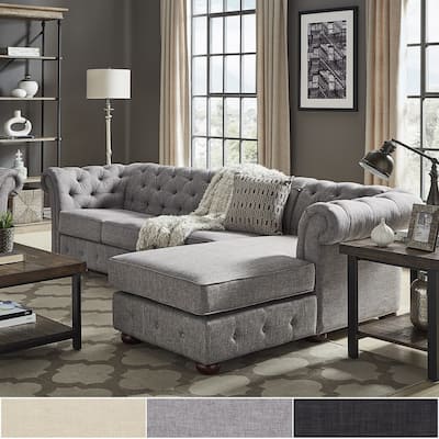 Knightsbridge Chesterfield 4-Seat Sofa and Chaise by iNSPIRE Q Artisan