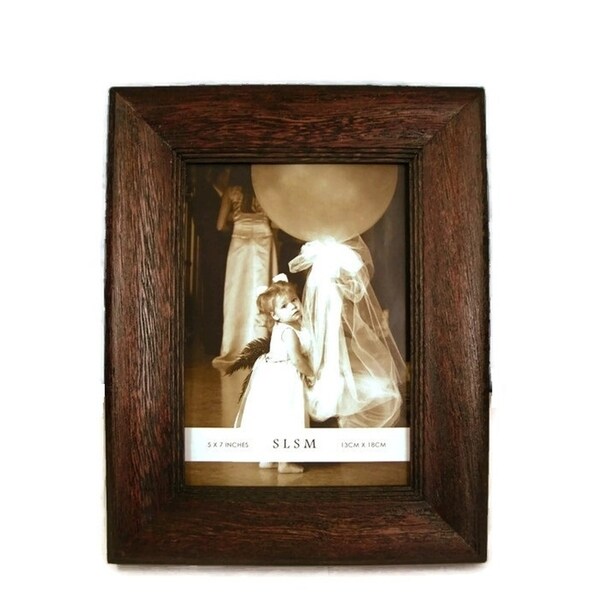 Elegance 8x10"Wood Photo Frame, Rustic Convex Border