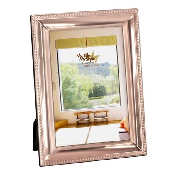 Elegance Photo Frame 8x10 Beveled with Beaded Border, Copper Finish Aluminum