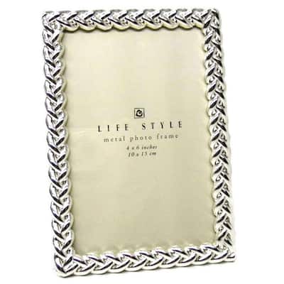 Jiallo 5x7" Silver Knotted Border Photo Frame