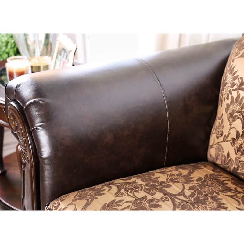Rend Traditional Faux Leather Tufted Loveseat by Furniture of America