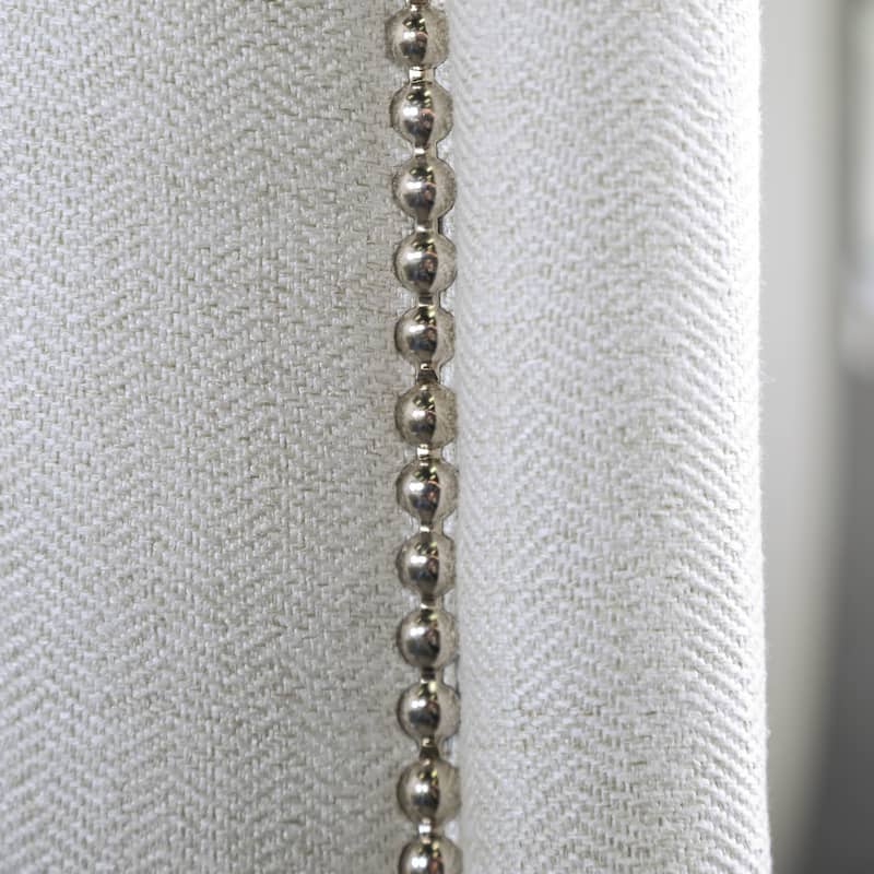 Tigg Contemporary White Chenille Nailhead Upholstered Sofa by Furniture of America
