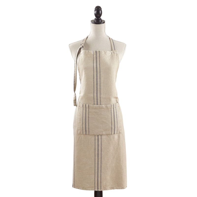 Classic Striped Linen Apron