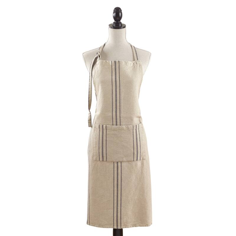 Classic Striped Linen Apron