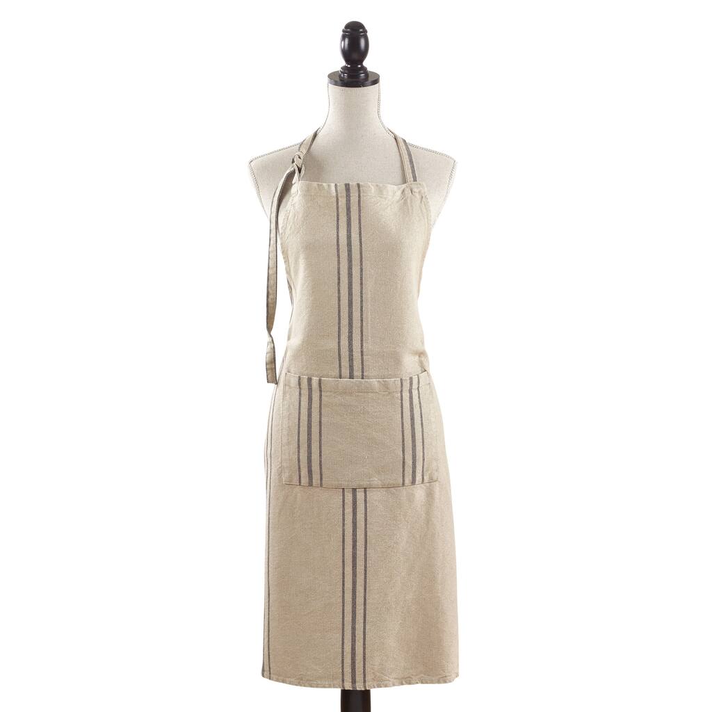 Classic Striped Linen Apron
