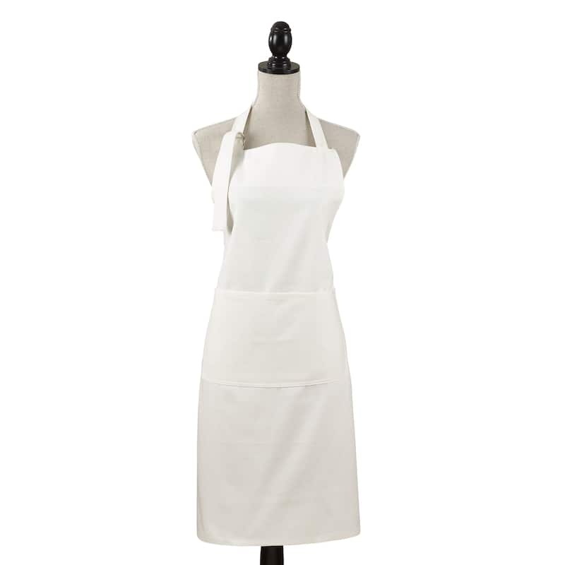 Classic Cuisine Denim Pocket Apron - White