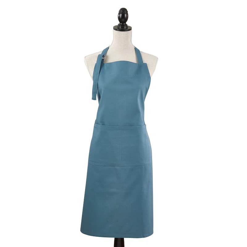 Classic Cuisine Denim Pocket Apron - Blue