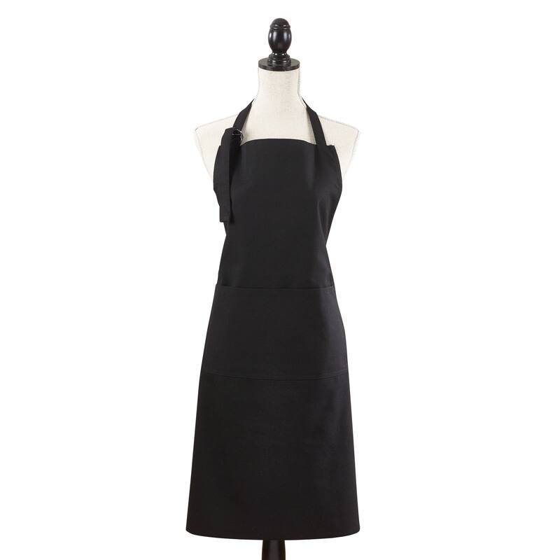 Classic Cuisine Denim Pocket Apron - Black