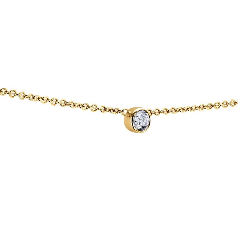 Annello by Kobelli 14k Gold 1/6ct TDW Diamond Adjustable Choker