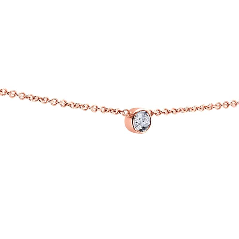 Annello by Kobelli 14k Gold 1/6ct TDW Diamond Adjustable Choker