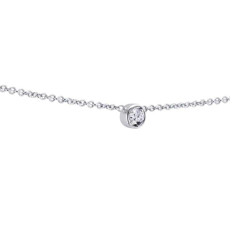 Annello by Kobelli 14k Gold 1/6ct TDW Diamond Adjustable Choker