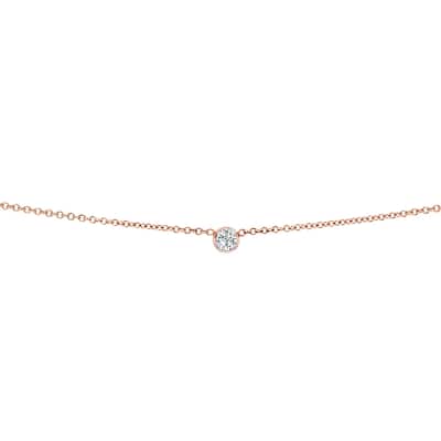 Annello by Kobelli 14k Gold 1/6ct TDW Diamond Adjustable Choker