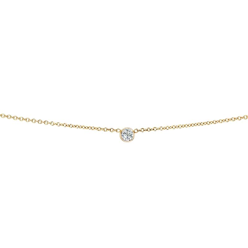 Annello by Kobelli 14k Gold 1/6ct TDW Diamond Adjustable Choker