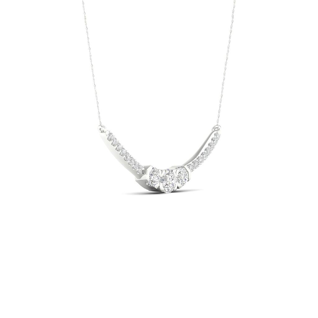 De Couer 10k Gold 1/2ct TDW Diamond Necklace