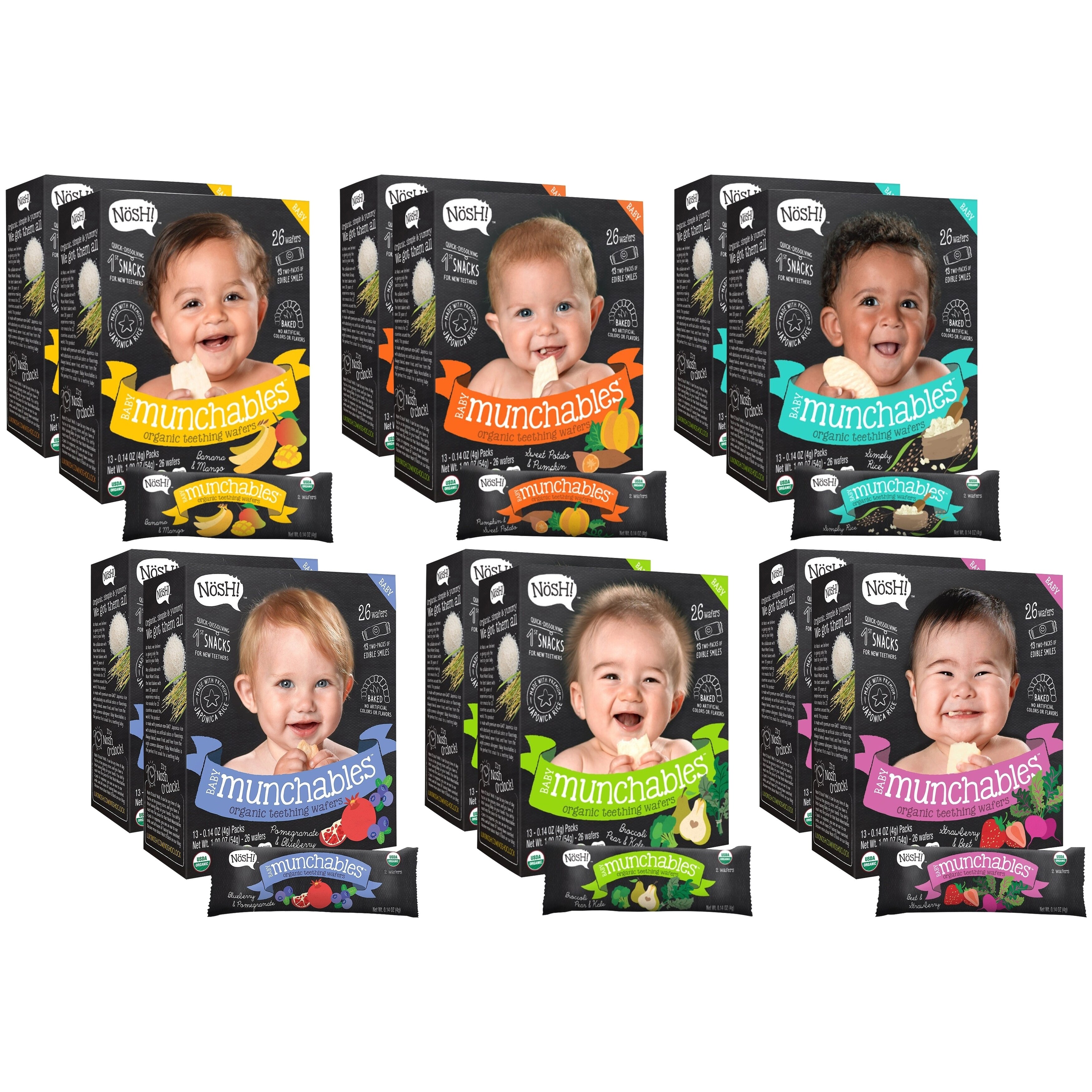 nosh baby munchables organic teething wafers